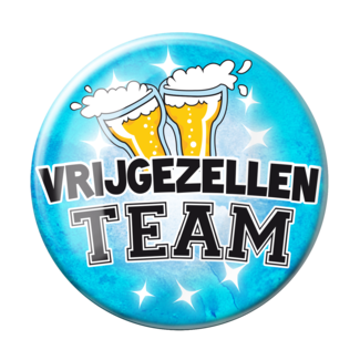 Paperdreams Button XL - Vrijgezellen Team Heren - 10x10cm