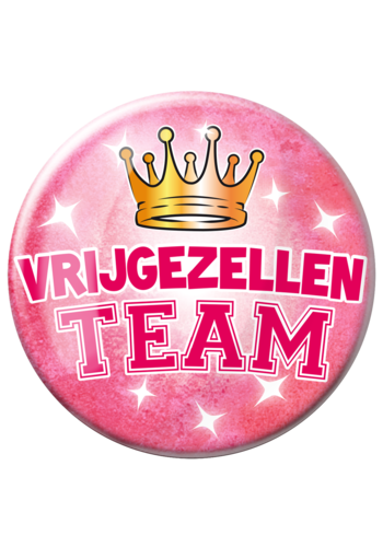 Button XL - Vrijgezellen Team Dames - 10x10cm 