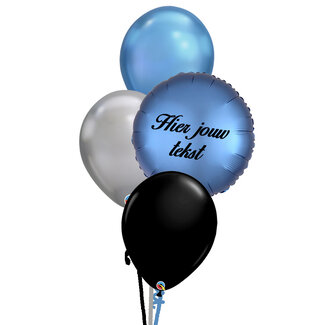 Sempertex Chrome Blue Set Met Eigen Tekst