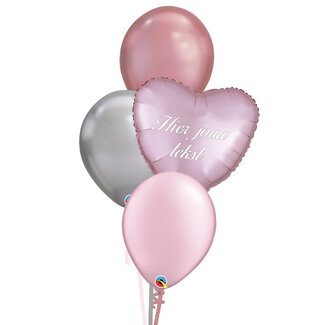 Qualatex Sweety Pink Set Met Eigen Tekst