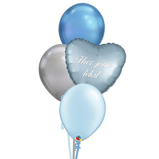 Qualatex Sweety Blue Set Met Eigen Tekst