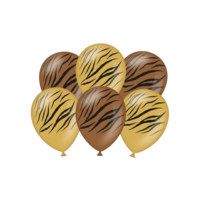 Ballonnen Tijger Print - 6 stuks