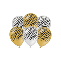 Ballonnen Zebra Print - 6 stuks