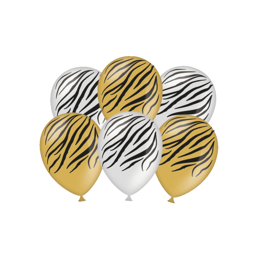 Ballonnen Zebra Print - 6 stuks-1