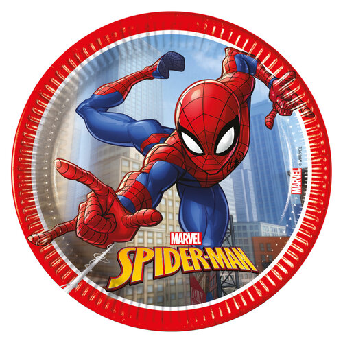 Spiderman bordjes 20cm- 8 stuks 