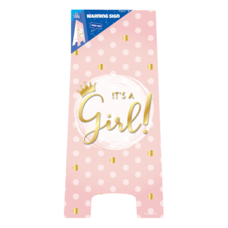 Paperdreams Warning Sign - It's a girl