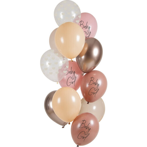 Ballonnen Baby Girl - 30cm - 12 stuks 