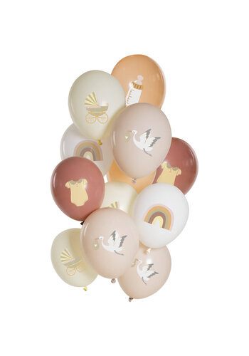 Ballonnen Sweet Baby - 30cm - 12 stuks 