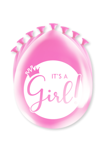 Ballonnen It's a Girl - 8 st - 30cm 