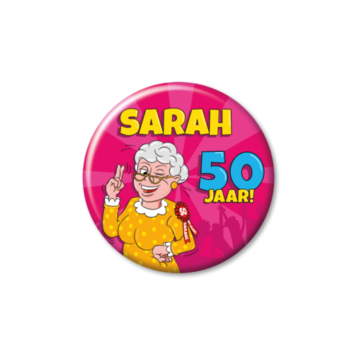 Button - Sarah 50 jaar 