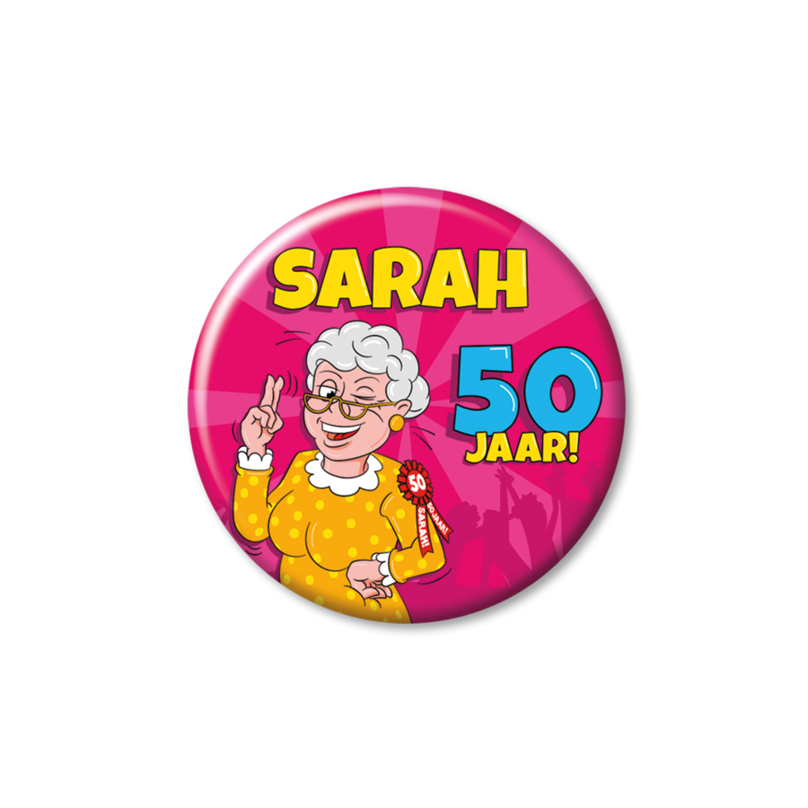 Button - Sarah 50 jaar-1