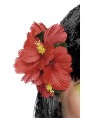 Haarclip Hibiscus - Rood 