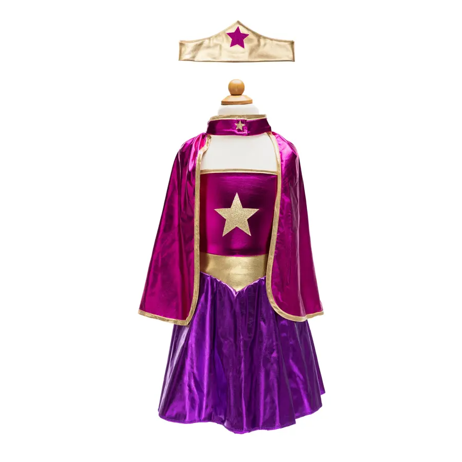 Superhero Star Dress/Cape/Headpice-3