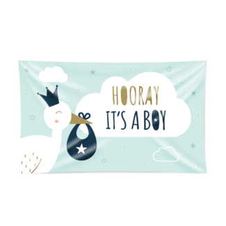 Paperdreams Newborn Baby Boy - XXL Vlag - 90x150cm