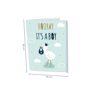 Paperdreams Newborn Baby Boy - Window Sign