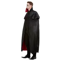 thumb-Deluxe Vampire Cape, Black, Velour with Red Lining-2