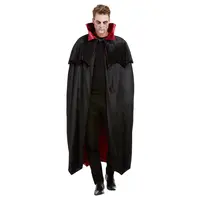 thumb-Deluxe Vampire Cape, Black, Velour with Red Lining-3