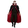 Smiffy's Deluxe Vampire Cape, Black, Velour with Red Lining