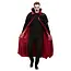 Smiffy's Deluxe Vampire Cape, Black, Velour with Red Lining