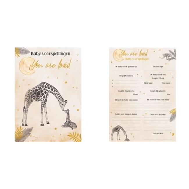 Voorspellingskaartjes Baby Safari - 20st