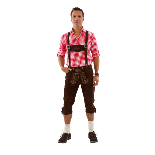 Lederhose Leder - Lang Bruin