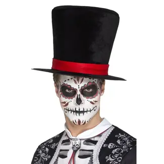 Smiffy's Day of the Dead Hoge Hoed - Zwart