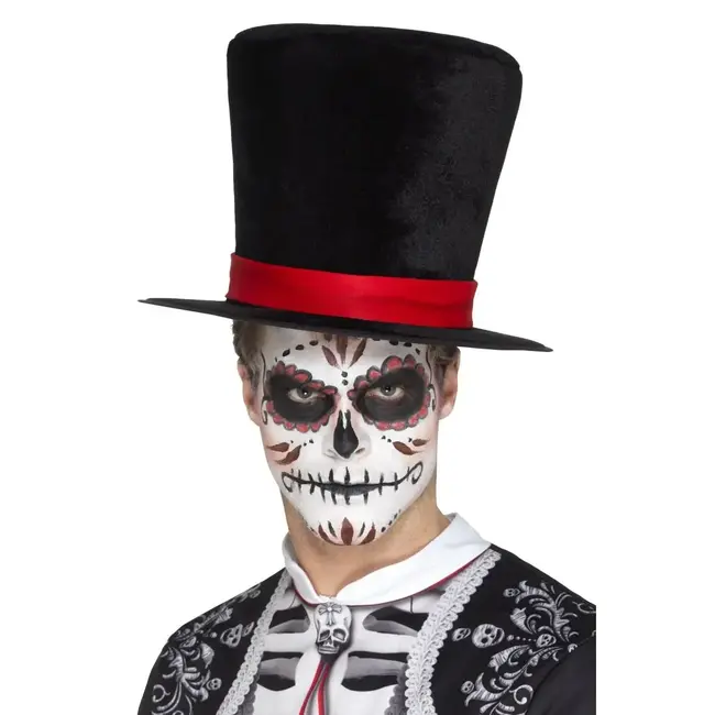 Day of the Dead Hoge Hoed - Zwart