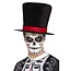 Smiffy's Day of the Dead Hoge Hoed - Zwart