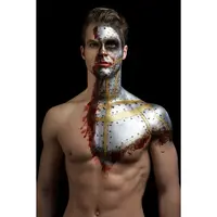 thumb-Metallic Liquid Latex Kit, Gold & Silver Face/Body Paints & 2 Sponsjes - 29.57ml-11