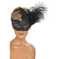 Ornate Colombina Feather Mask