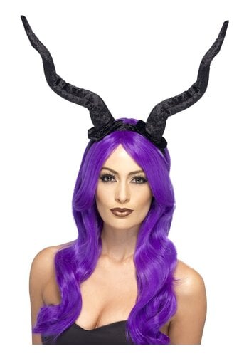 Demon Horns Headband - Zwart - Flexible 