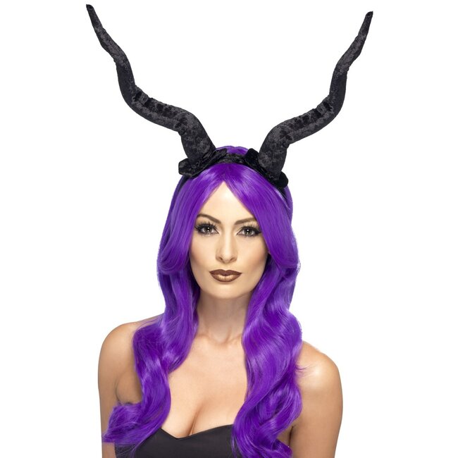 Demon Horns Headband - Zwart - Flexible