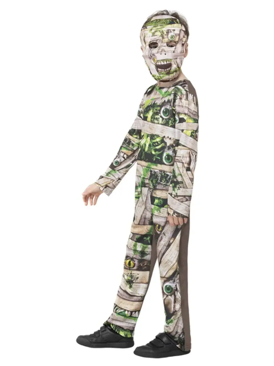 Zombie Mummy Costume Child Brown Green