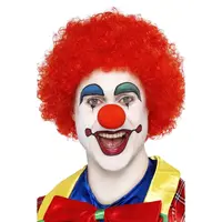 thumb-Clown Krul Pruik - Rood-1