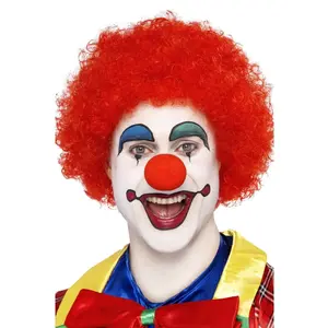 Clown Krul Pruik - Rood