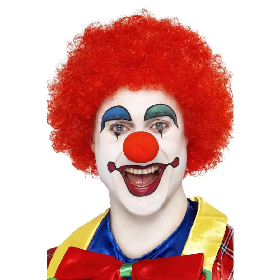 Clown Krul Pruik - Rood-1