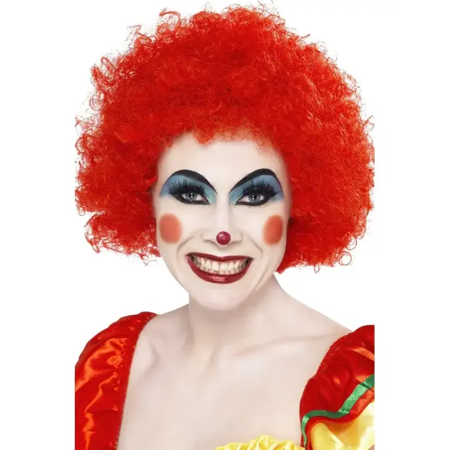 Clown Krul Pruik - Rood
