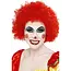Clown Krul Pruik - Rood