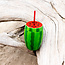 Watermeloen drinkbeker met rietje - 900ml