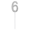 Boland Diamanten Taart Topper '6' - 2.5 x 10.5 cm