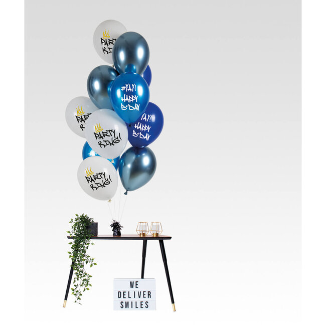 Ballonnen Party King - 30cm - 12 stuks