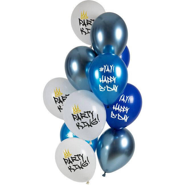 Ballonnen Party King - 30cm - 12 stuks