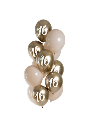 Ballonnen Golden Latte 16 - 30cm - 12 stuks 