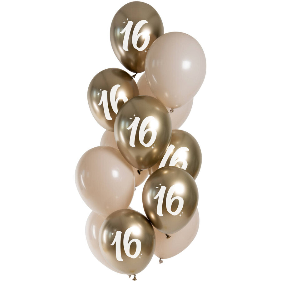 Ballonnen Golden Latte 16 - 30cm - 12 stuks-1