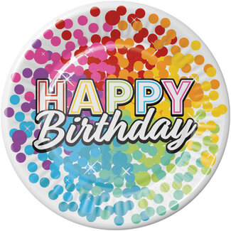 Folat Bordjes - Rainbow Bday - 23 cm - 6 st