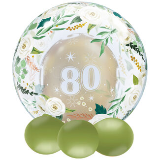 Qualatex Deco Bubble Natural Floral - 61 cm - 24 inch