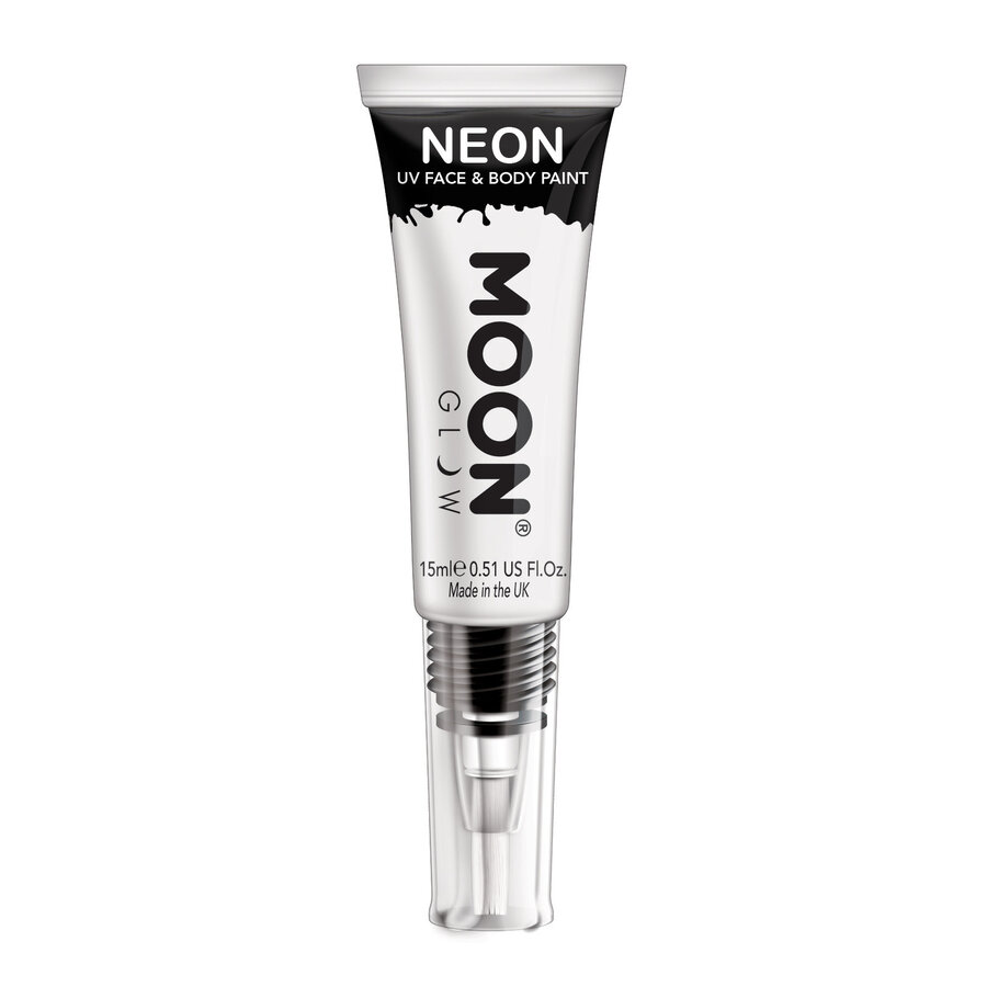 Neon UV Face & Body Gel with brush - Wit - 15ml-1