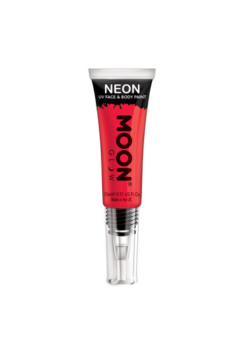 Neon UV Face & Body Gel with brush - Rood - 15ml 