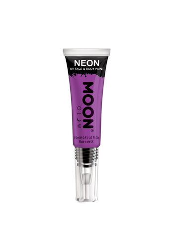 Neon UV Face & Body Gel with brush - Paars - 15ml 