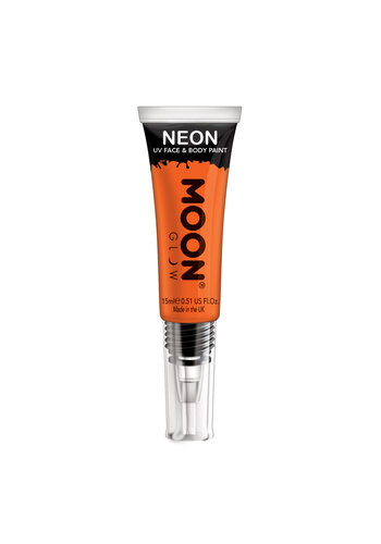 Neon UV Face & Body Gel with brush - Oranje - 15ml 